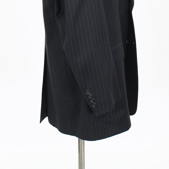 Hart Schaffner Marx 43L 36x34 Gray Striped 2-Button Suit R764 - Picture 10 of 15